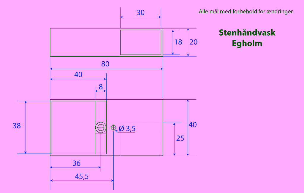 Egholm stenhåndvask - Billede 3
