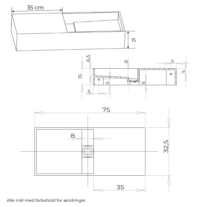 Vitoria stenhåndvask - Billede 4