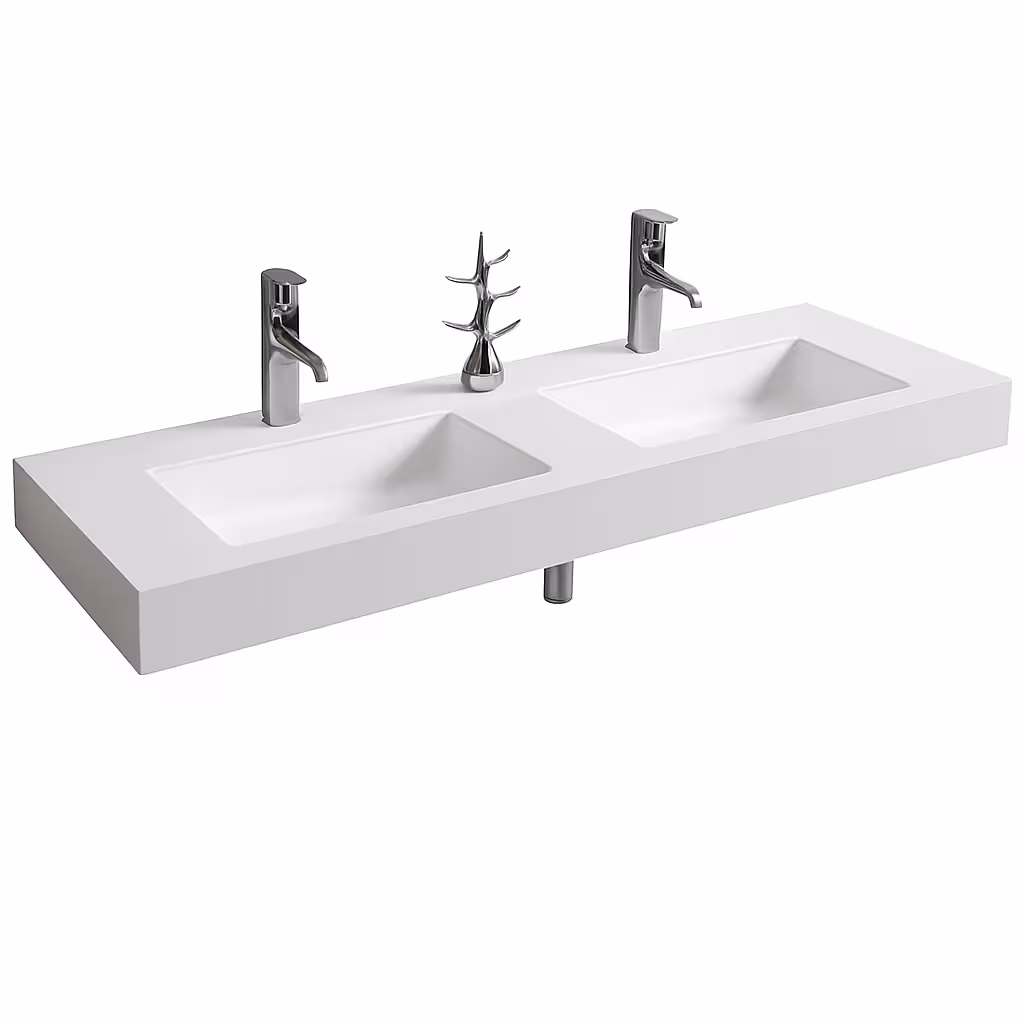 5517 Birkholm RockSolid dobbelt stenhåndvask. | SPA Kompaniet