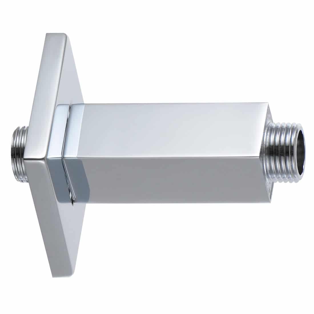 Firkantet montagerør til 5632 Rainbow bruser. 10 cm forkromet metal. Fra SPA Kompaniet.