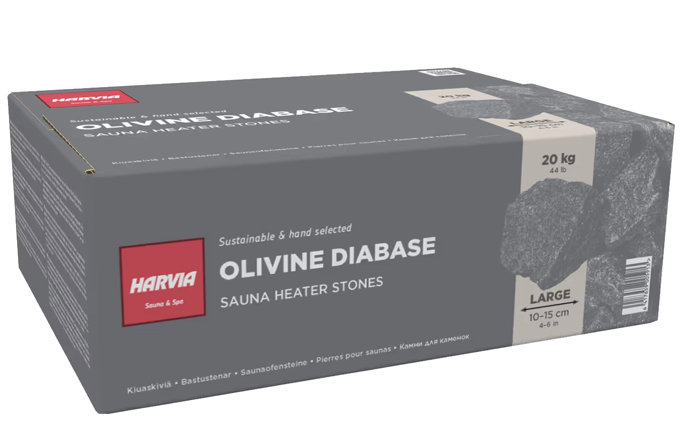 6293 20 kg olivine-diabase saunasten 10-15 cm. | SPA Kompaniet