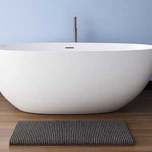Rimini RockSolid stenbadekar 170 cm i badeværelsesmiljø. Fra SPA Kompaniet.
