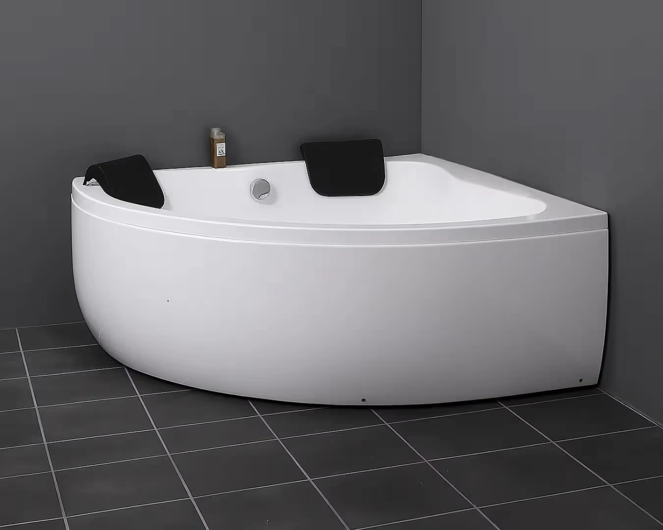 1018 Freedom indespa 140 cm i badeværelsesmiljø. Fra SPA Kompaniet.