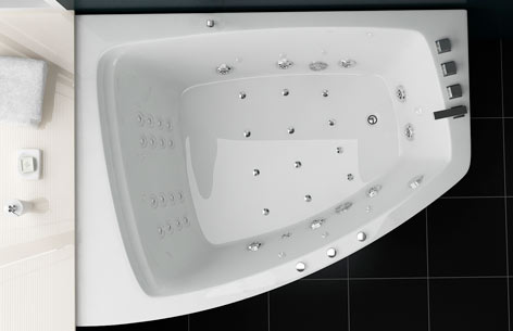 Topbillede af 1008 Vision indespa, venstredrejet. Fra SPA Kompaniet