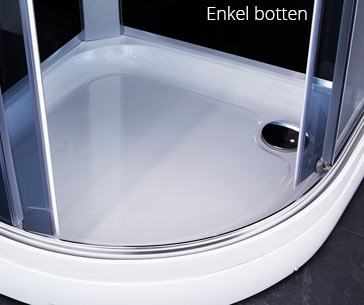 Enkeltbund i ART 90R brusekabine fra SPA Kompaniet.