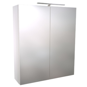5457 Scandic spejlskab 80x70 med eludtag og LED lys. Fra SPA Kompaniet