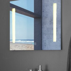 5437 Slimline antidug spejl med LED lys. 80x60 cm. Fra SPA Kompaniet