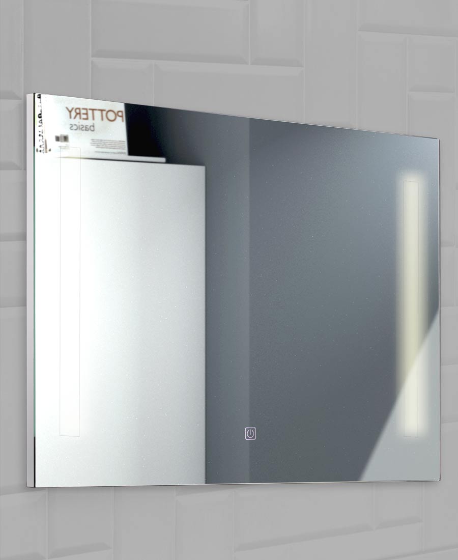 5416 Slimline spejl 90x70 cm. med LED lys. Fra SPA Kompaniet.