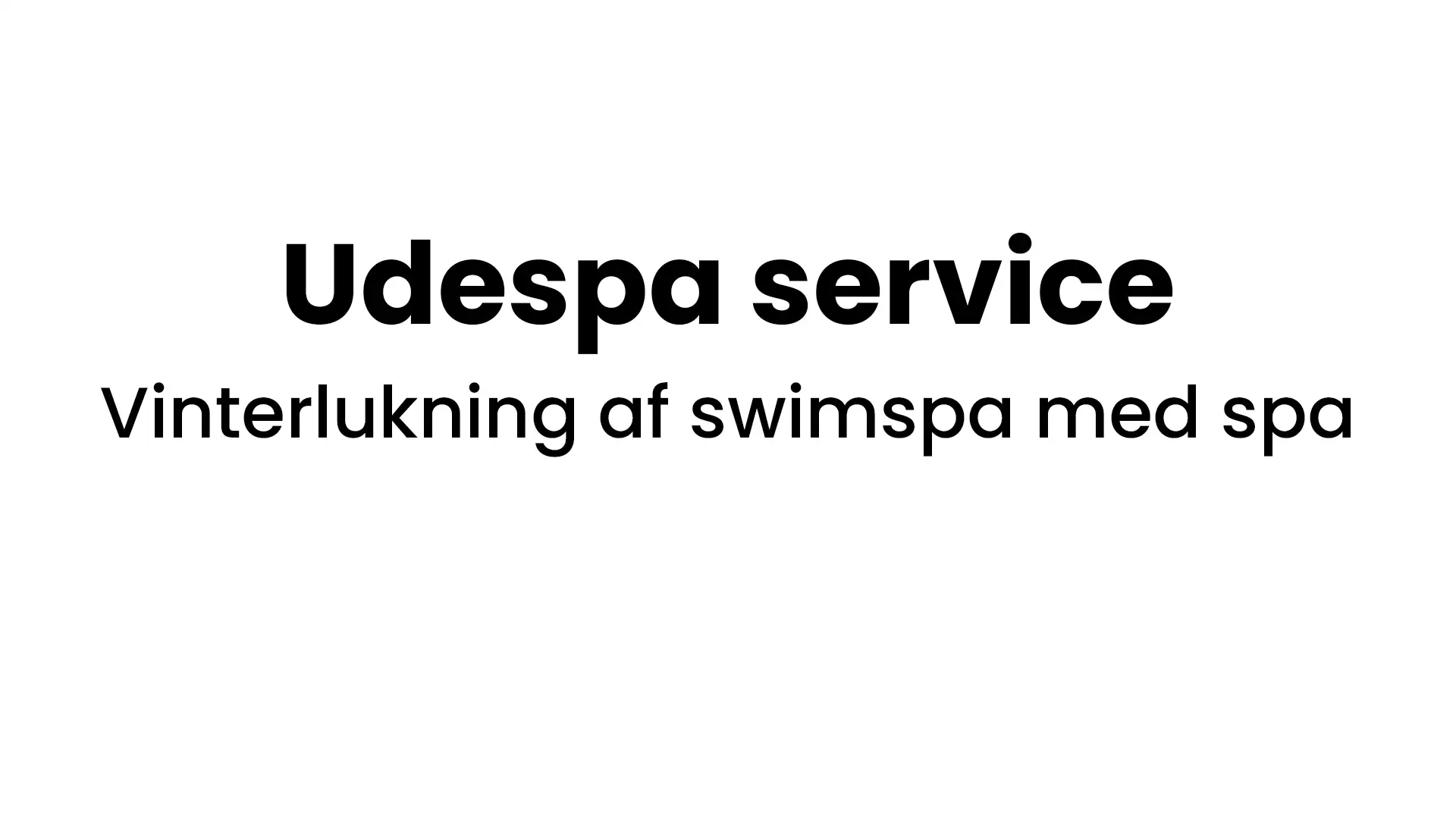 Vinterstängning av simbassäng med spa