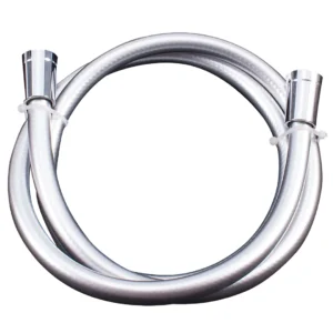Bruserslange i kromfarvet pvc, 150 cm. Fra SPA Kompaniet.