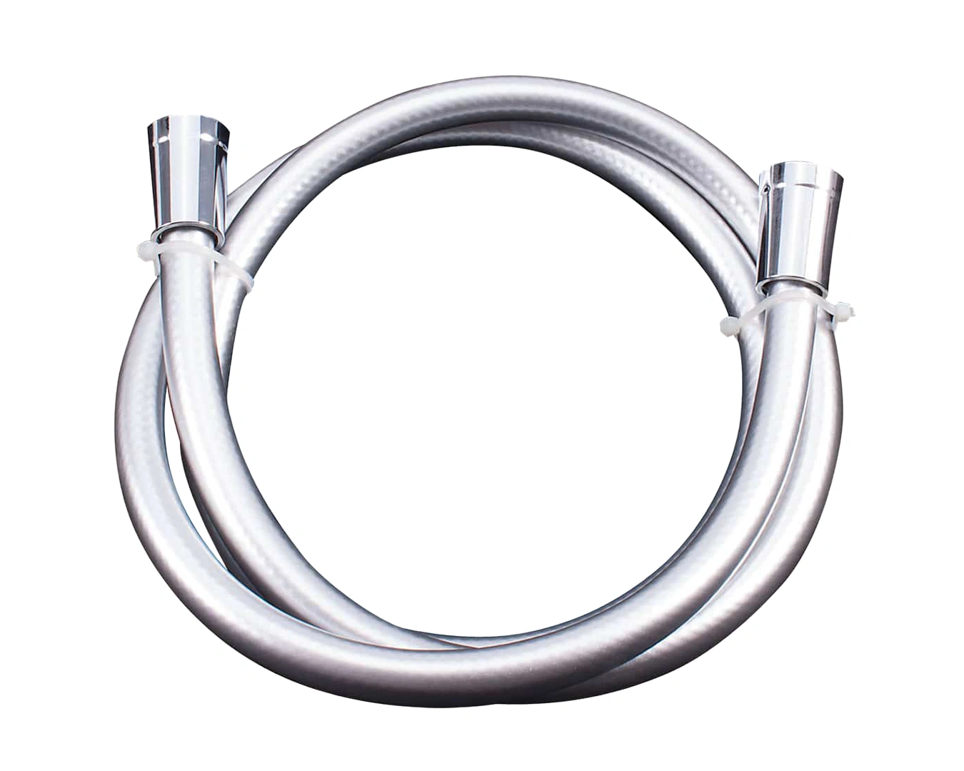 Bruserslange i kromfarvet pvc, 150 cm. Fra SPA Kompaniet.