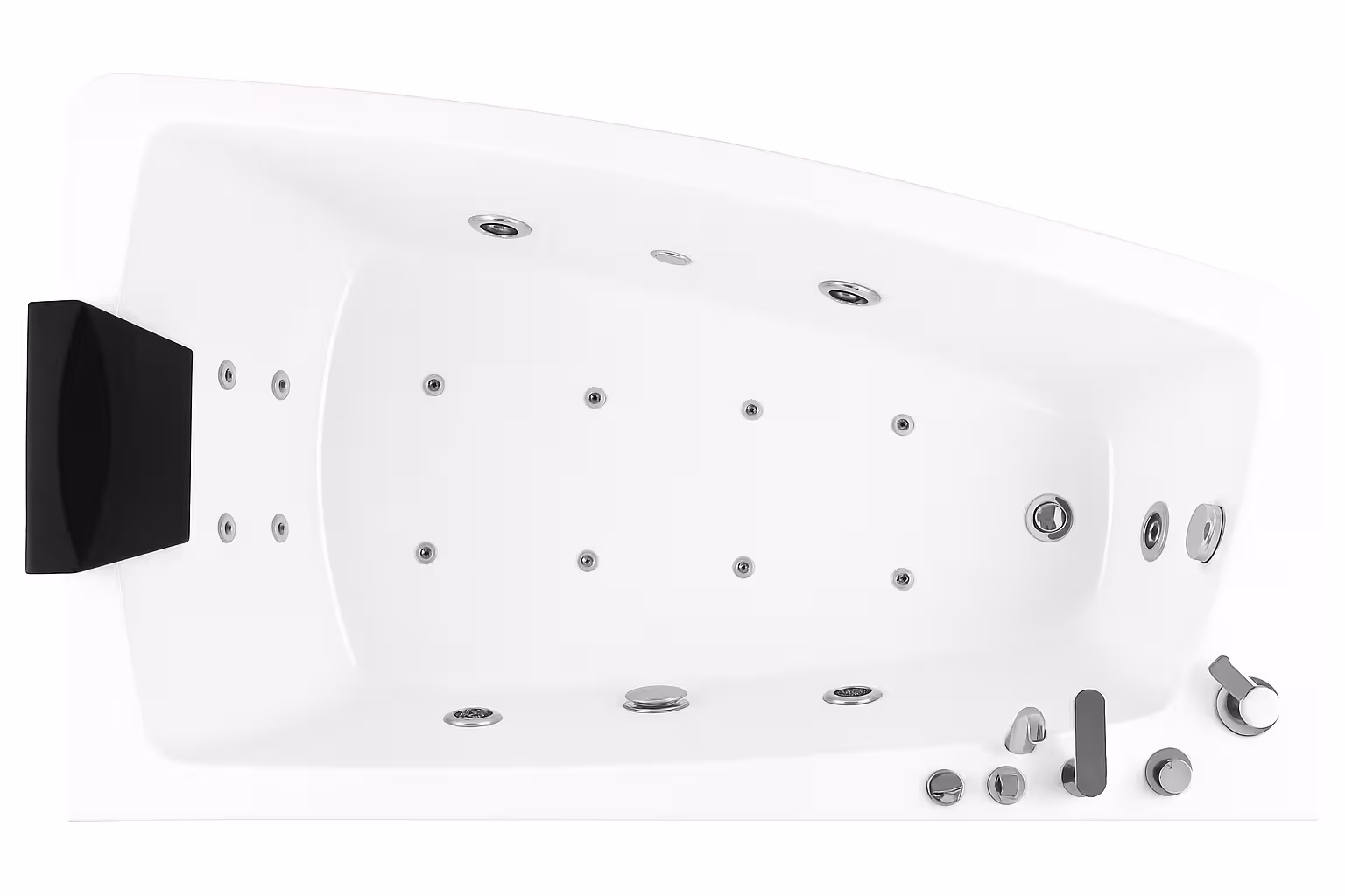 Ovanifrån av 1028 Dynamic 151 cm bubbelpool, högervänd | SPA Kompaniet