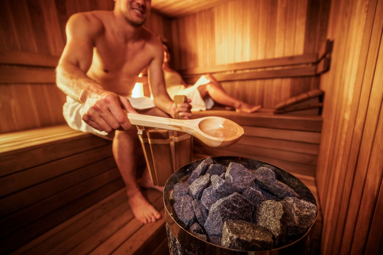 Saunaovn der opvarmer sauna og skaber behagelig varme