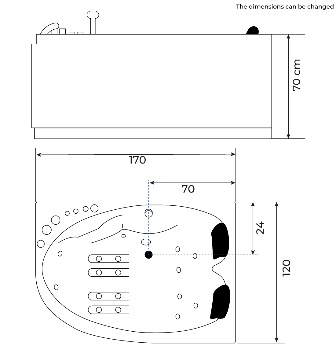 Comfort indespa 170 cm højredrejet - Billede 4
